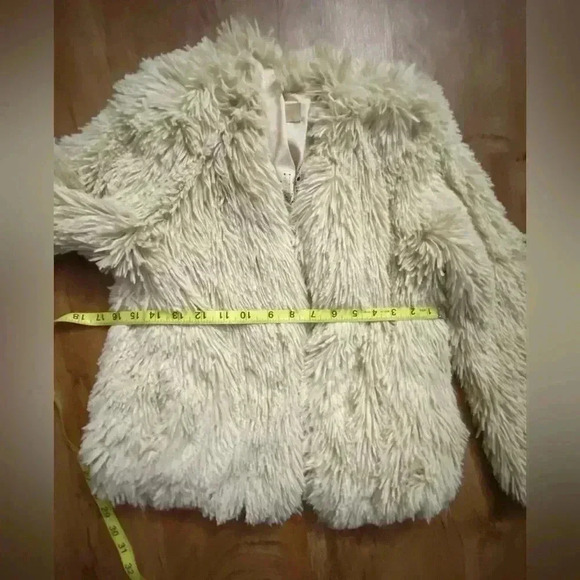 MOTHER Madre Mere Mutter Madre boxy faux fur jacket US XS cream - Picture 2 of 9